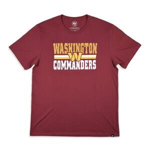 47 Brand Washington Commanders Graphic T Shirt NFL Maroon XL Game Day Fan Retro